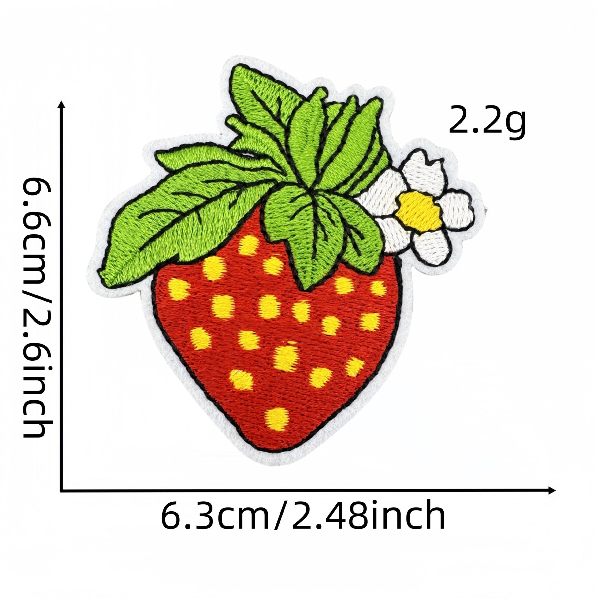 Wholesale Cartoon Strawberry Embroidery Cloth Patch  Embroidery Patch Accessories